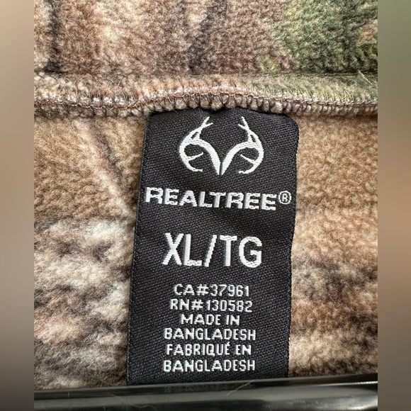 Realtree Camo Fleece Zip up sweater XL - Picture 3 of 6